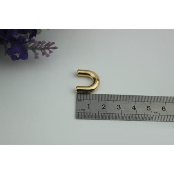 Handbag accessory gunmetal color 10 mm zinc alloy metal arch bridge for purse