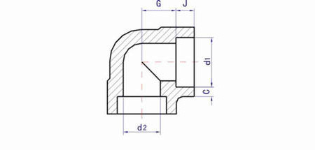6' 90 Degree Metal T Pipe Elbow SS Socket Weld Fittings