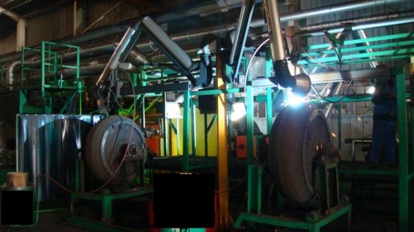 Coal Tyre Surface Automatic Welding Machine Use Rotator With Gantry Manipulator