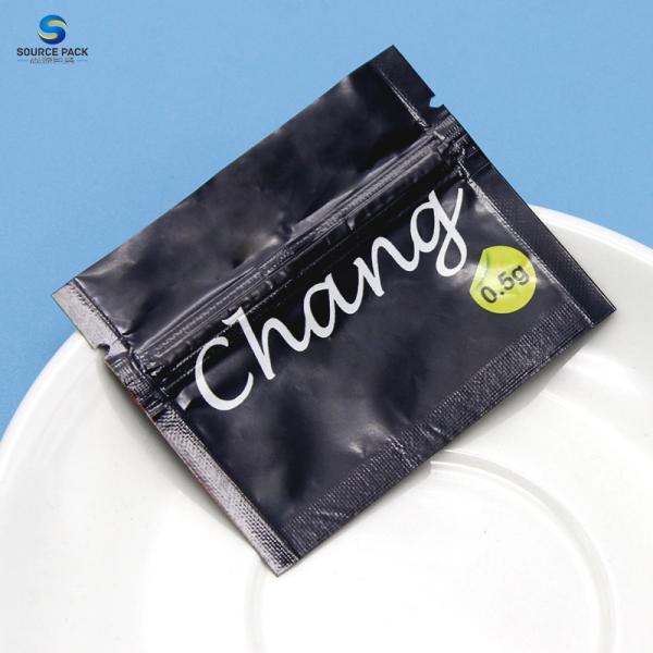 3 Side Seal Weed Smell Proof Mylar Bag  3.5g Plastic Ziplock For Marijuana