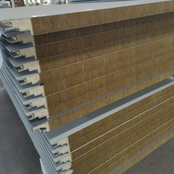 Polyurethane Edge Sealed Rock Wool Sandwich Panels