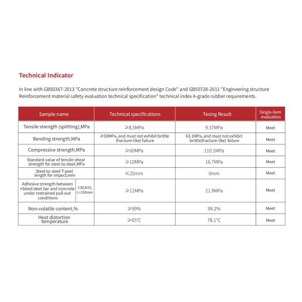 Anti-Aging Epoxy Adhesive MT-390 For Rebar Anchor/Chemical Anchor/ETA In Construction