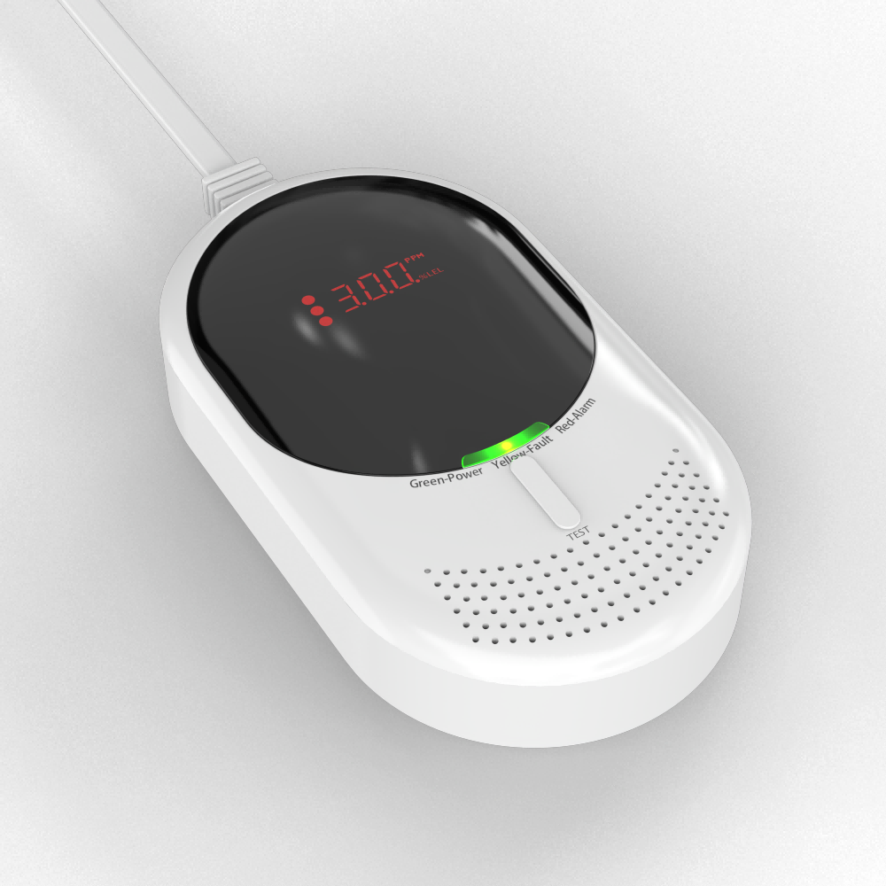 LCD Display Carbon Monoxide Gas Detectors Industrial / Commercial AC Carbon Monoxide Detector