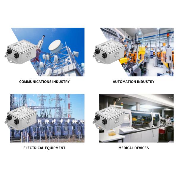 Однофазный фильтр мощности EMI 220V серии DBA4 тока 20A-30A