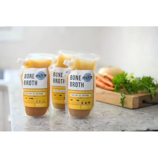 16 Ounce Soup Packaging Bags Soup Spout Pouch 500ml 1L 2L With Handle
