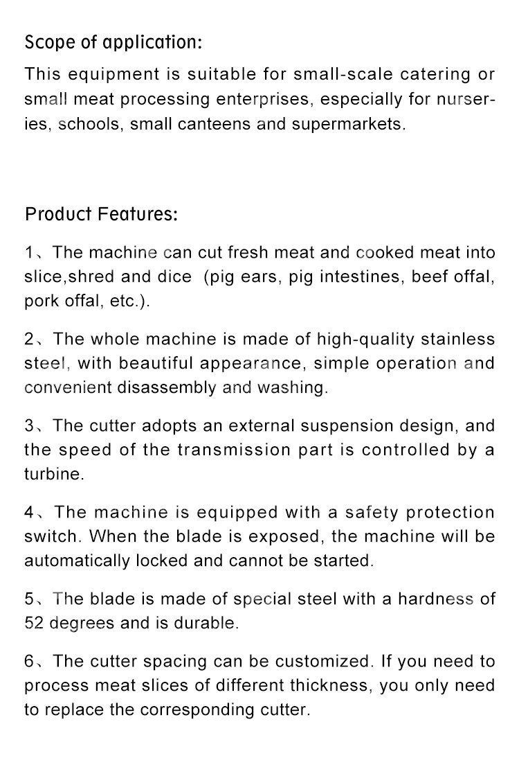 Multi Slicer свинины резца мяса функции 500KG/H автоматический для гостиницы