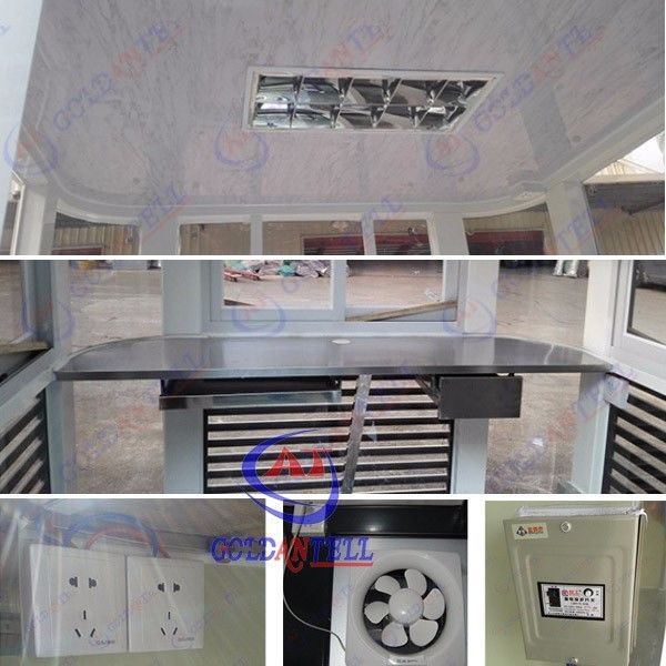 30 to 60 degrees Celsius Earthquake Proof Grade 8.3 Single Room Stainless Steel Ticket Kiosk Booth Outdoor Ticket Dispensing Station