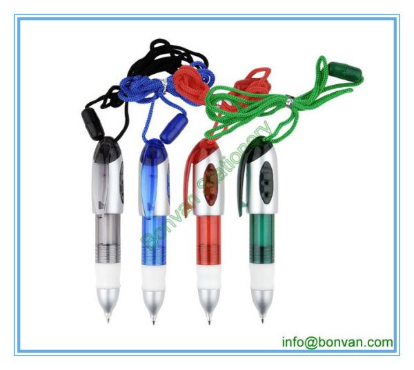 plastic lanyard pen, promotional lanyard ball pen