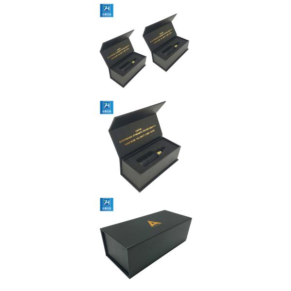 SGS ISO Black 250gsm Flip Top Essence Liquid Packaging Box