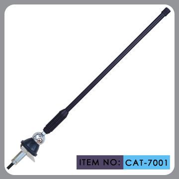 Black Spring Mast Vehicle Radio Antenna , Roof Mount Car Antenna 12.5 Mast Length