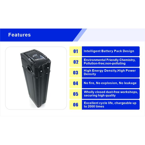 Черный тип аккумулятор для велосипеда 1200 Вт 60 Вт 20 Ач Литийный аккумулятор