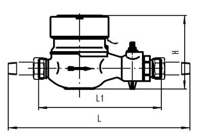 Smart Multi Jet STS Keypad Prepaid Water Meters IP67 Waterproof