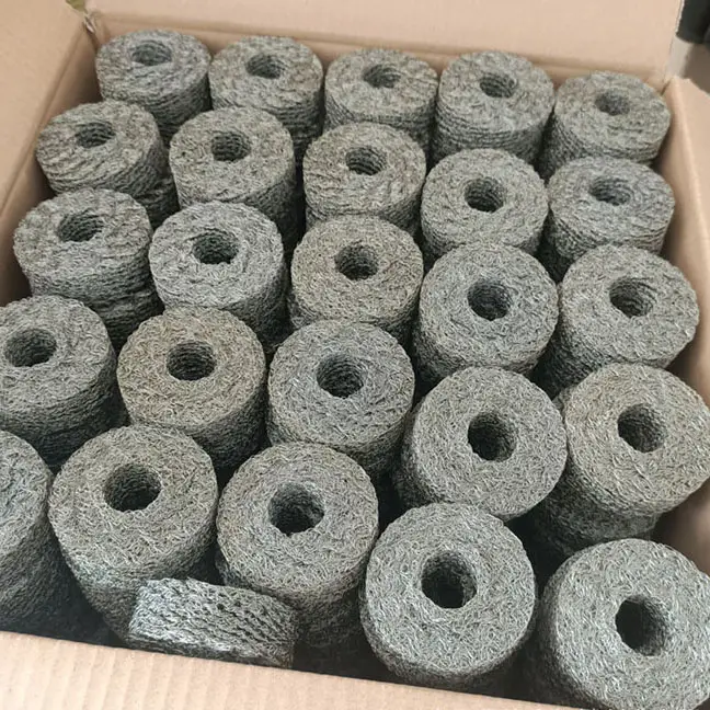 Compressed Knitted Wire Mesh Filter Cartridge SS 304  Plain Weave 0.02-2mm Dia