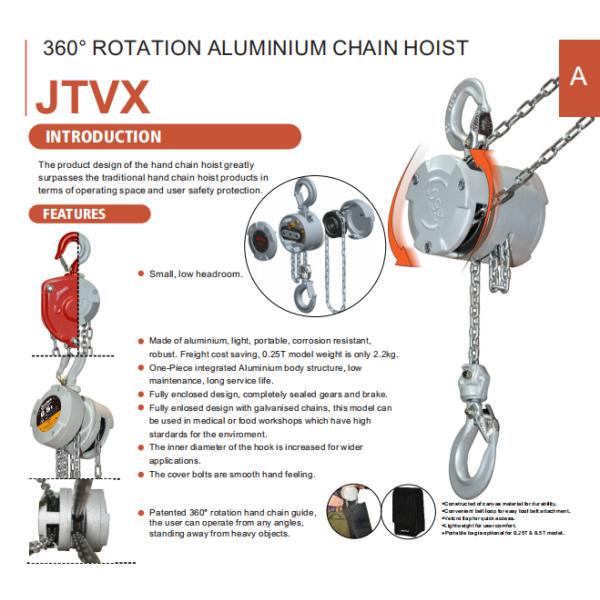 Алюминиевый легкий вес 1/4 тонны мини цепной подъемный блок легкий долг для строительства