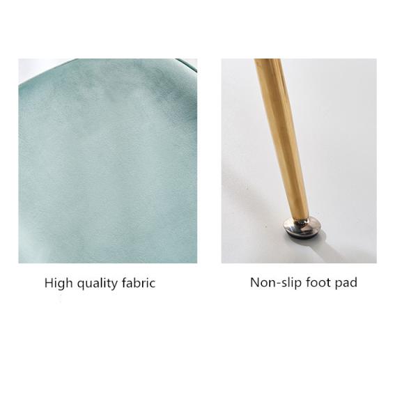 Обитая рамка металла обедающ стиль 56x54x84cm Ins стула безрукий бежевый зеленый