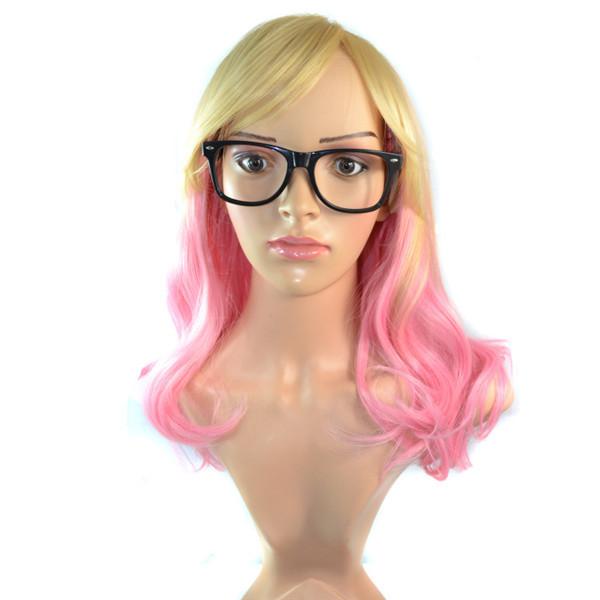 24 Inch Party Cute Blonde Cosplay Wig / Synthetic Human Hair Wigs for Women