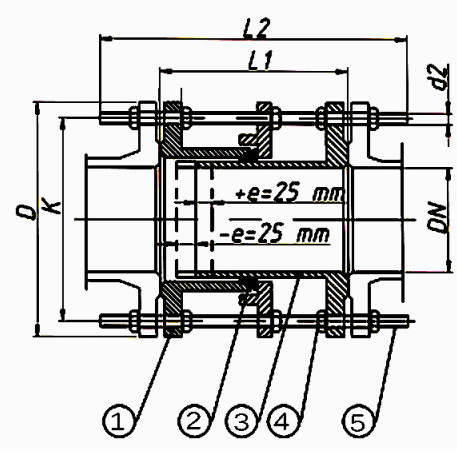 40in 48In Carbon Steel Dismantling Joint Pipe Metal Expansion Joint