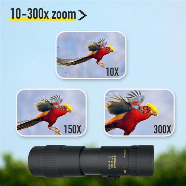 Сигнала телеобъектива силы 4K 10-300X40mm телескоп супер Monocular для взрослых