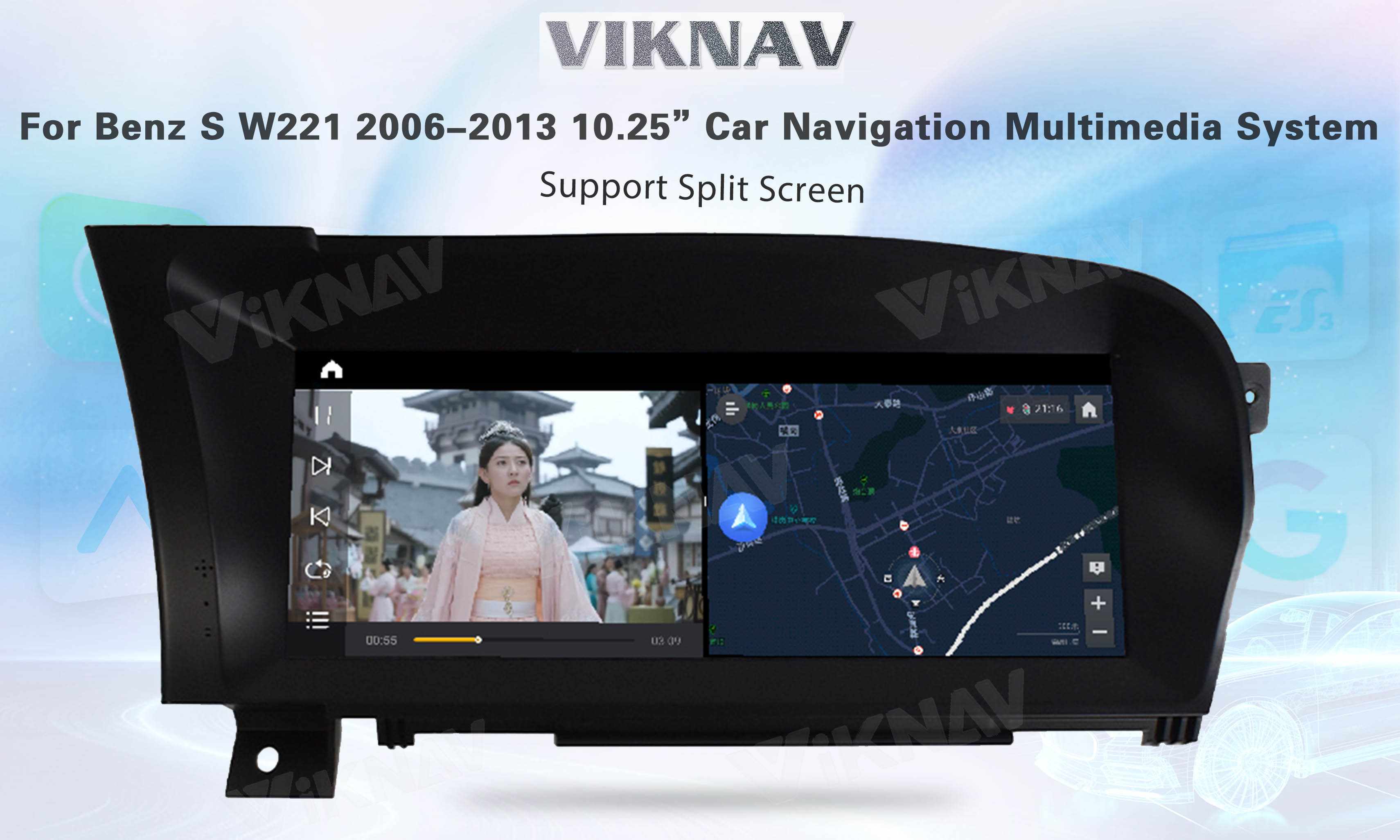 Mercedes Benz S CLASS W221 Android Screen 2006-2013 Мультимедийная навигация по GPS