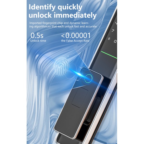 YAGU NEO Aluminum Alloy Biometric Wood Door Digital Fingerprint Lock With Camera Keyless Biometric Lock for Home Security TUYA
