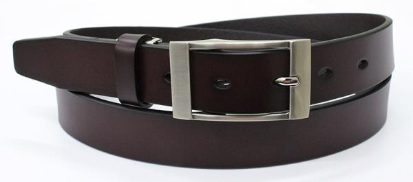 Split Leather Mens Black Dress Belt With Japanese Clip & Nickel Satine Buckle