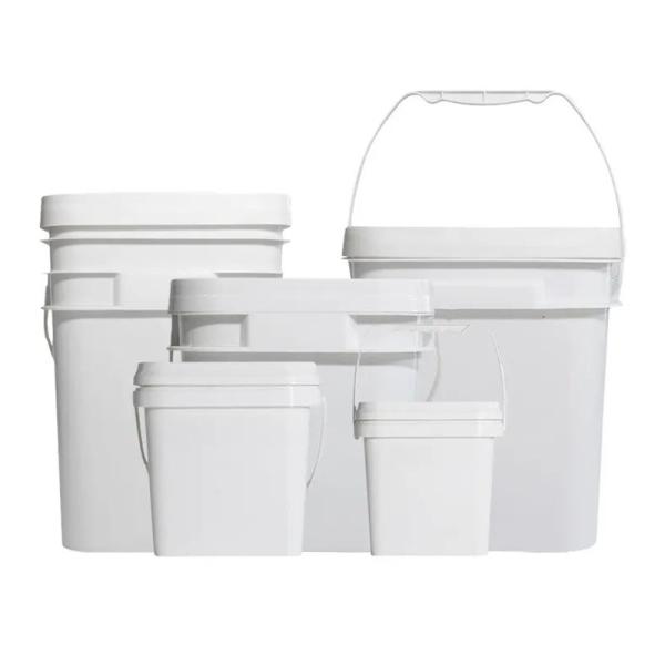 Round Latex Canister Fluid Plastic Paint Bucket With Lid For Multi Purpose
