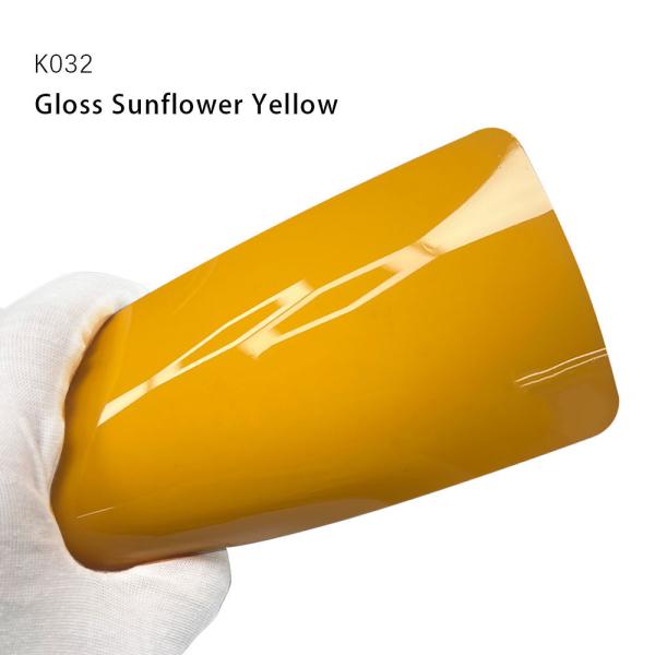 K032 Gloss Sunflower Yellow TPU Color Car Paint Protection Film Vinyl Wrapping Foil