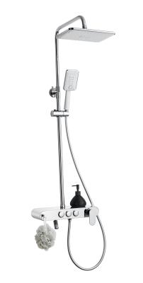 201 304 Stainless Steel Rain Brass Shower Set Mirror Polished