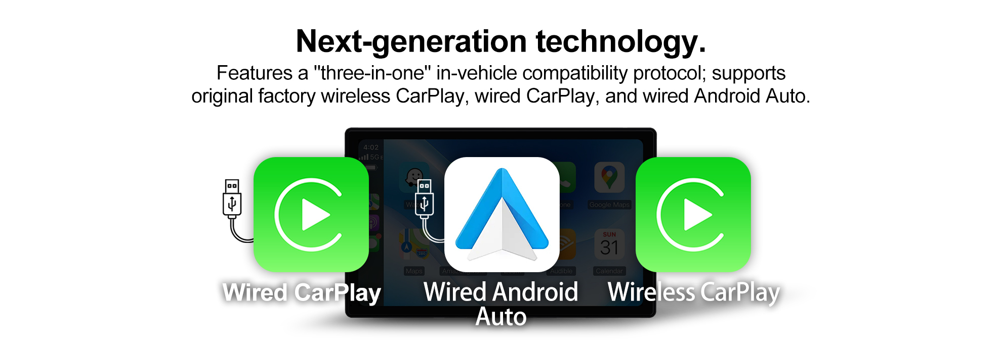 Youtube Netflix Android Ai Adaptor Carplay Box Android 16 For Original Car Screen