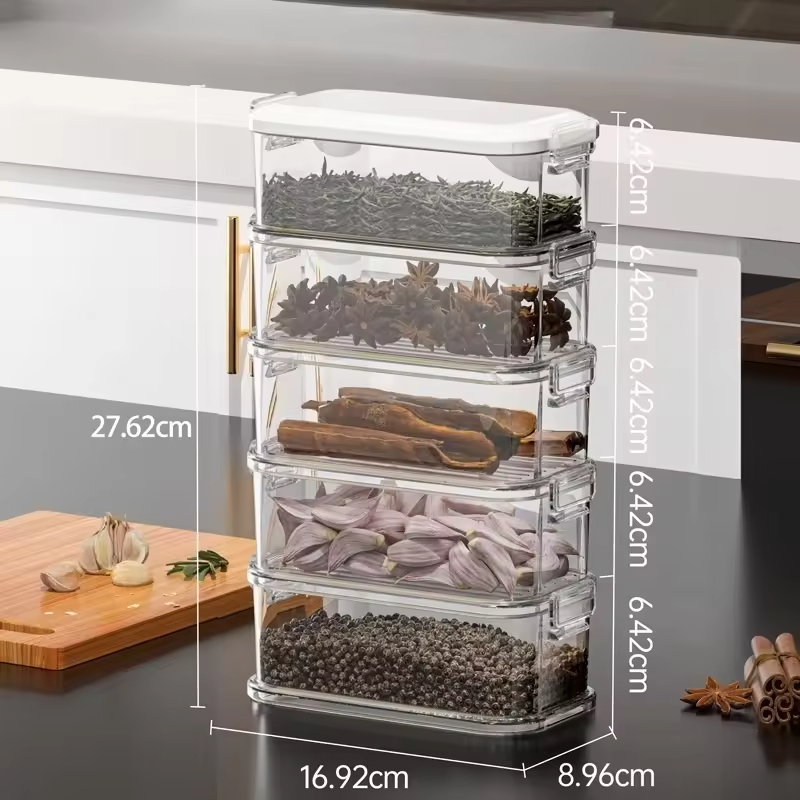 Lunch Boxes Transparent Large Capacity Kitchen Organizer Dry Food Storage Box Kitchen Storage Containers Household Items