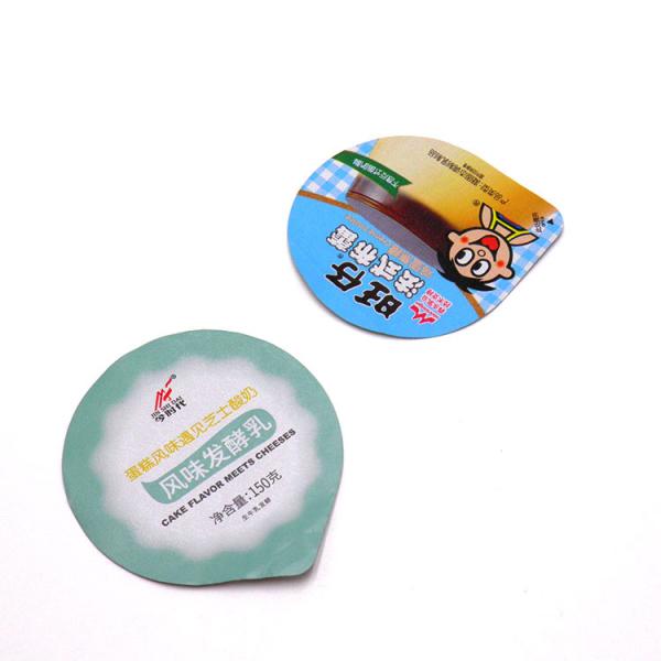 Food packing OEM ODM Yogurt Foil Lid 72mm Dia Customized Heat Seal Lidding
