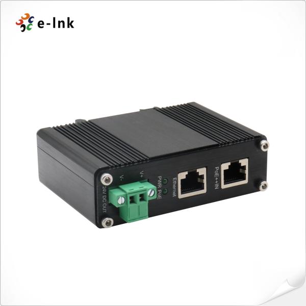 Industrial 24V PoE Splitter Plug Play Installation for IP Cameras APs