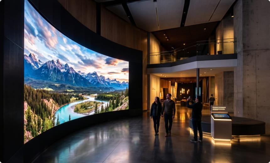 Curved LED Wall P2 . 5 Immersive Background Digital Display 3840Hz