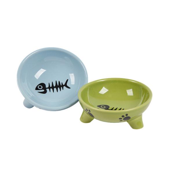 Forma arredondada do alimentador dos alimentos para animais de estimação da cerâmica para o presente/a decoração/lembrança home