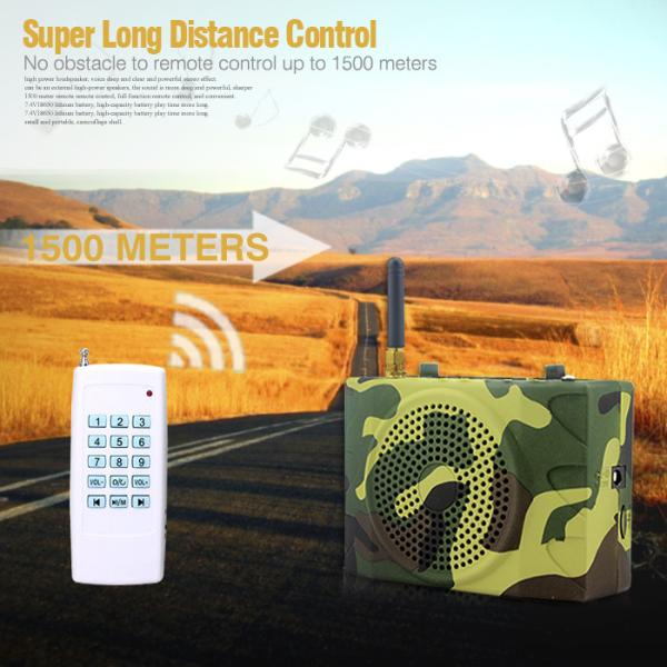 1500 meters remote control outdoor Bird caller hunting speaker with Aquagraphics coating