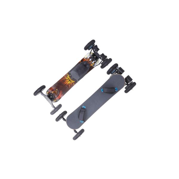 Portable Self Balance 4 Wheel Skateboard For Adult , Two Brushless Motor