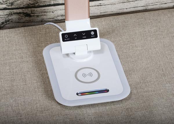 Silver Color Wireless Charger Cordless Desk Lamp With Touch Swith For Iphone X And Iphone 10