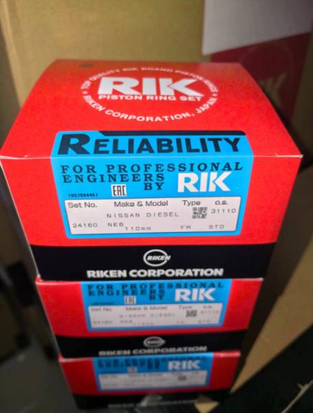 Anéis de pistão RIK de alta temperatura em aço ligado - 3,0 mm Espessura 24160 NE6 12040-95125 12040-95014 110mm