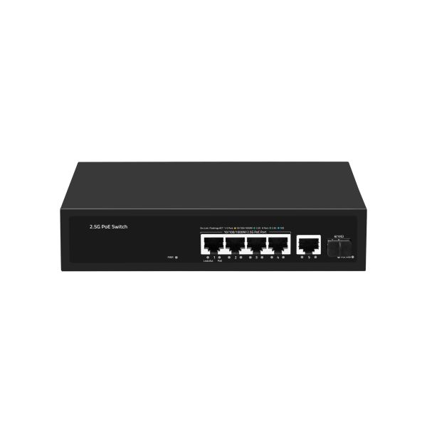 4 Port 2.5G PoE Switch With 10G SFP Uplink Multi-Gigabit Ethernet AC Input Fanless