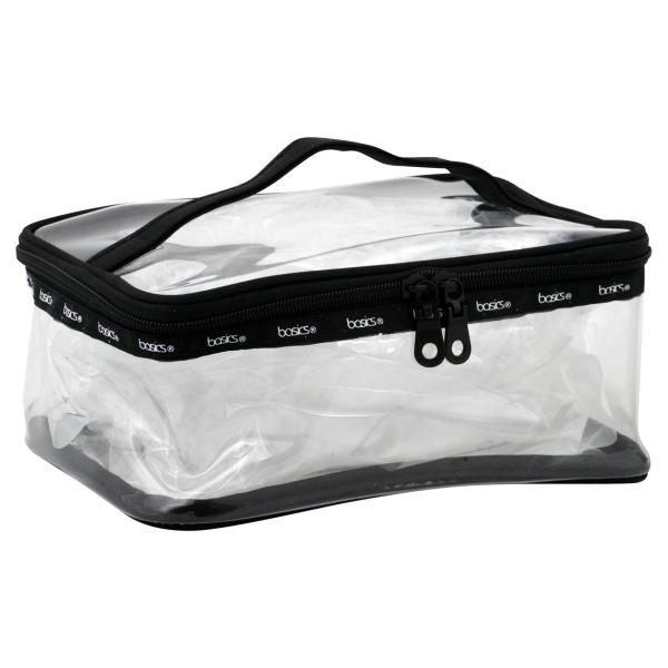 Cosmetic Makeup Toiletry Clear PVC Travel Bath Wash Bag Holder Pouch Kit black