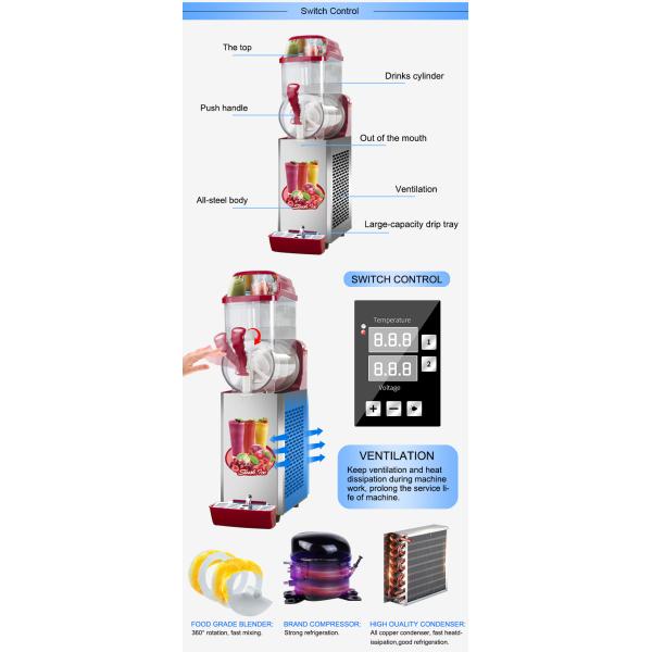 620*670*840mm Smoothie Ice Slush Juicer Machine with Full-automatic Function