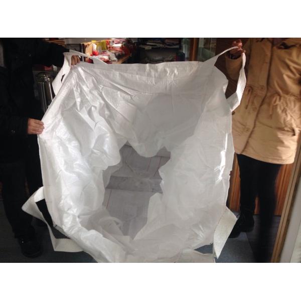 Large Circular / Tubular FIBC White Gravel Bulk Bag OF Polypropylene