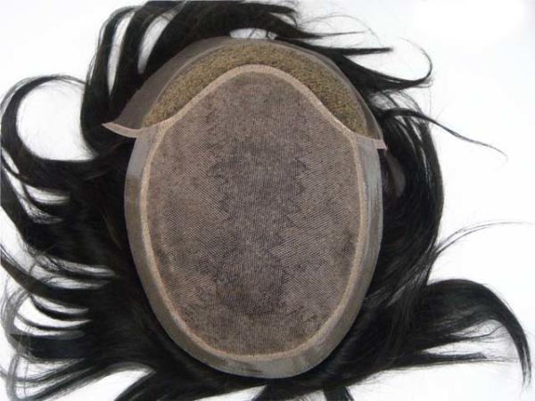 Brown Black Natural Custom Made Hair Units Hair Toupee For Men