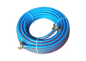 Mangueira reforçada fibra do PVC do jardim com os conectores de bronze do