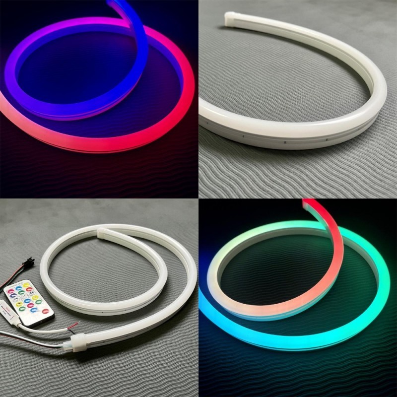12V Addressable RGBIC Neon Flex LED Strip 8x17mm 3535 SMD 120LED/M