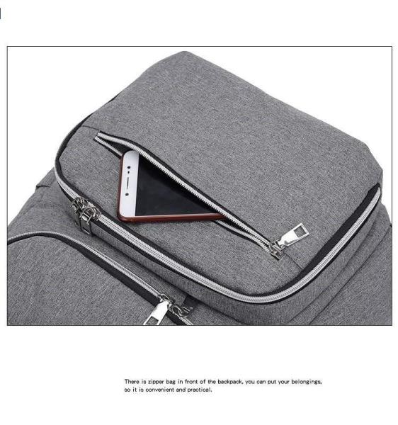2 In1 Infant Baby Diaper Backpack Mami Mummy Bag With USB Charger