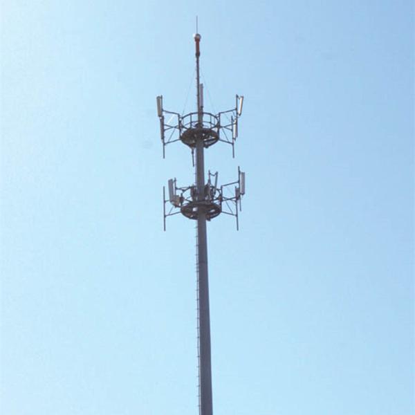 Galvanized Direct Buried Installation Electrical Power Pole In -40°C To 50°C Temperature Range