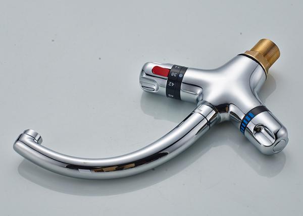 ROVATE Double Handle Brass Chrome Kitchen Faucets Cold And Hot Water