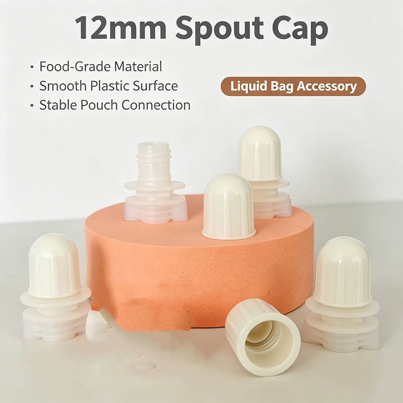 12mm PE Plastic Spout Nozzle, HDPE Doypack Spout Lid, Jelly Suction Nozzle For Stand Up Pouches