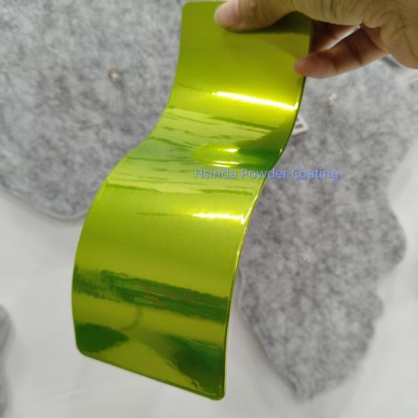 Golden Green Illusion Chrome Polyester Powder Coating Auto Paint for Eletrostaic Thermoset Powder Coating